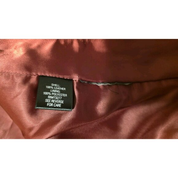 Croft & Borrow Leather Jacket Womens Size XL Black Button Down Front Fall Jacket - Picture 5 of 9